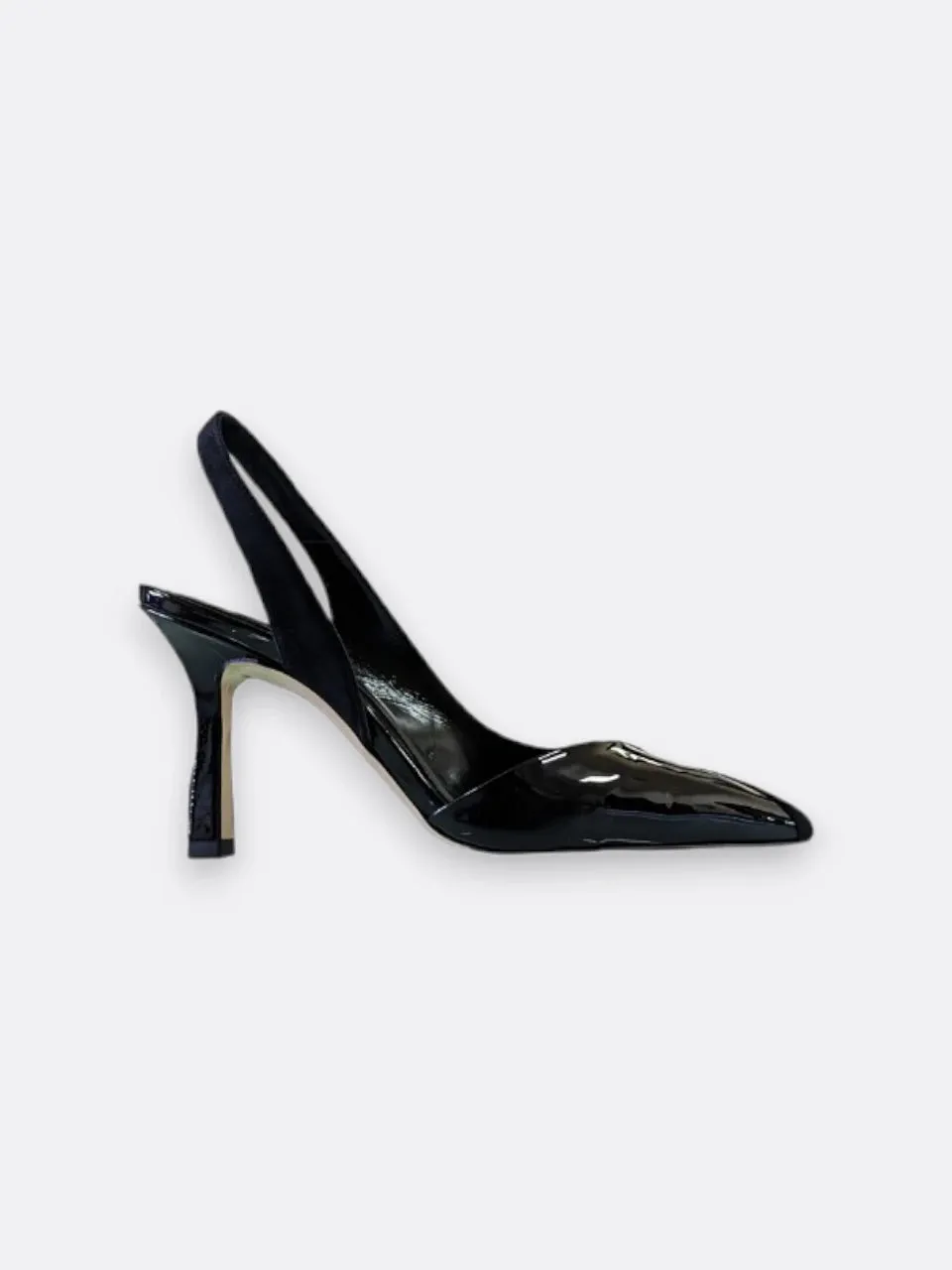 Patent Suede Pump 9 cm