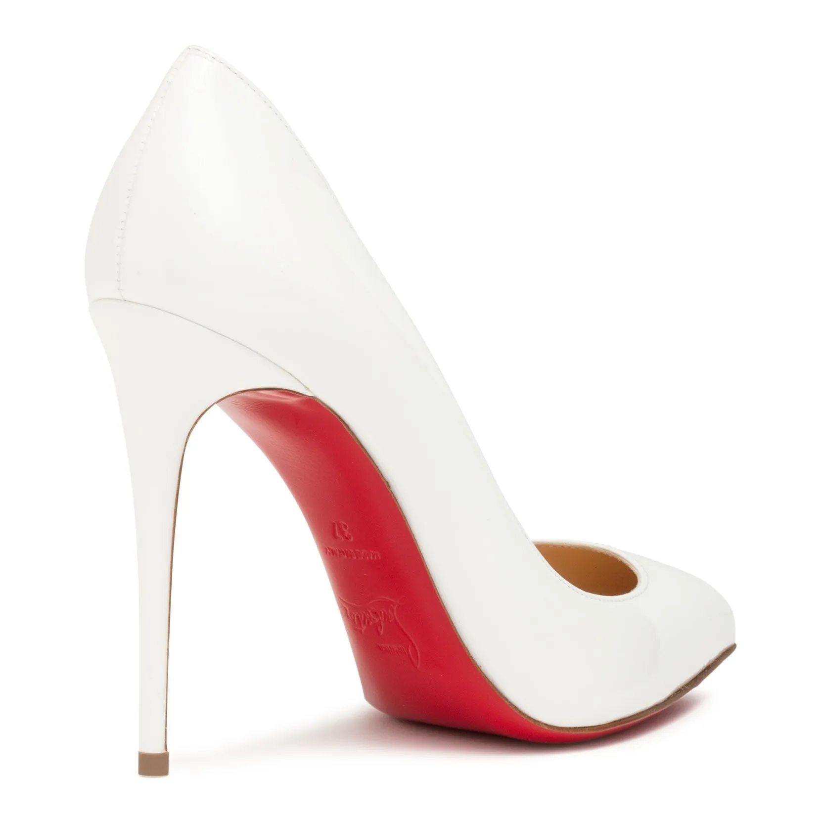 Pigalle Follies 100 patent white pumps