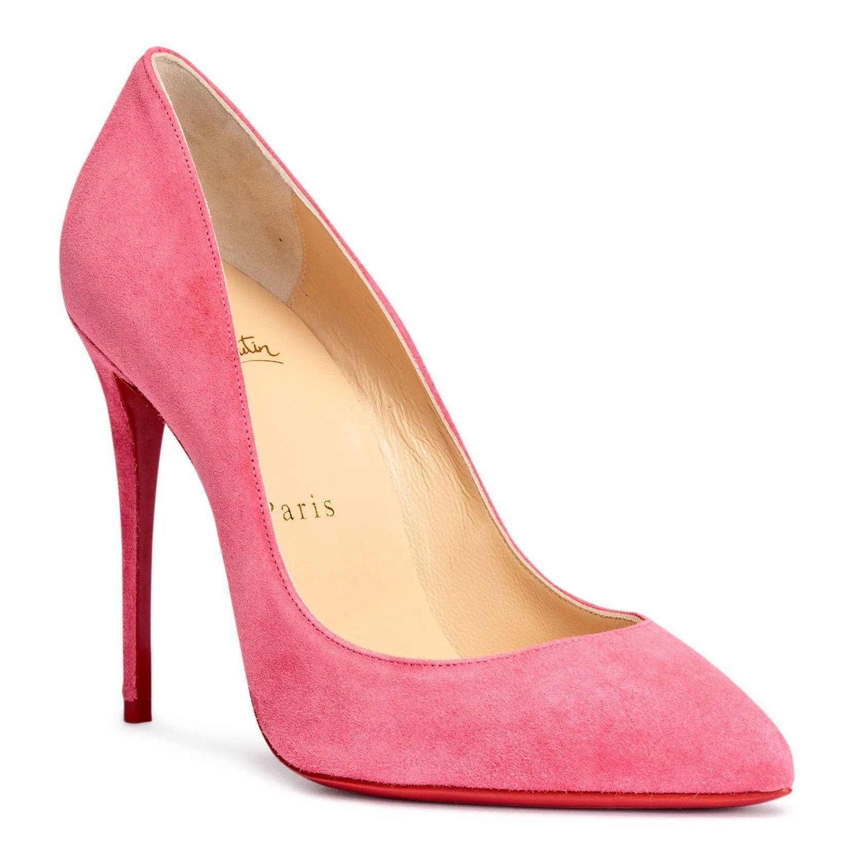 Pigalle Follies 100 pink suede pumps