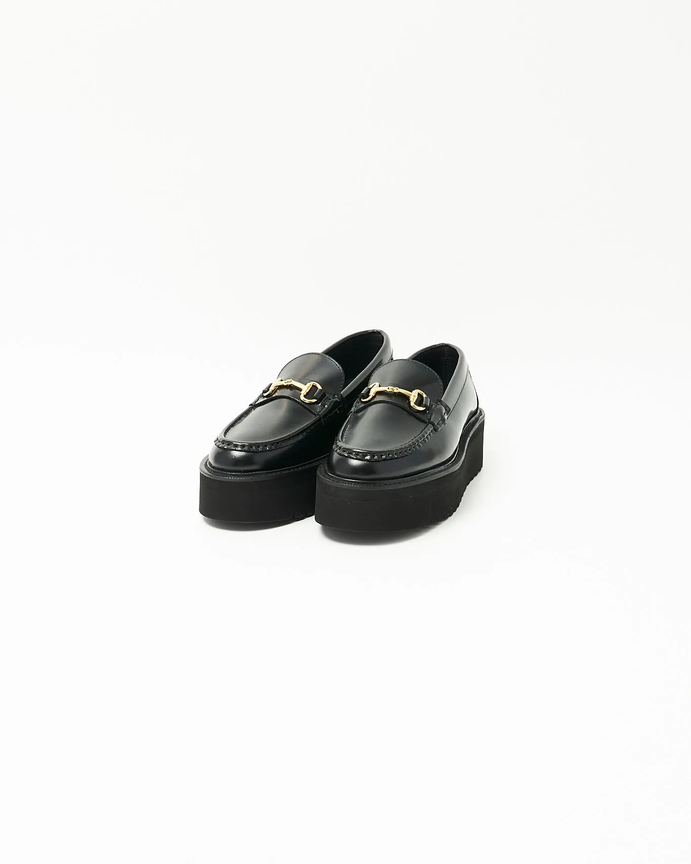 PLATFORM BIT LOAFERS BLACK