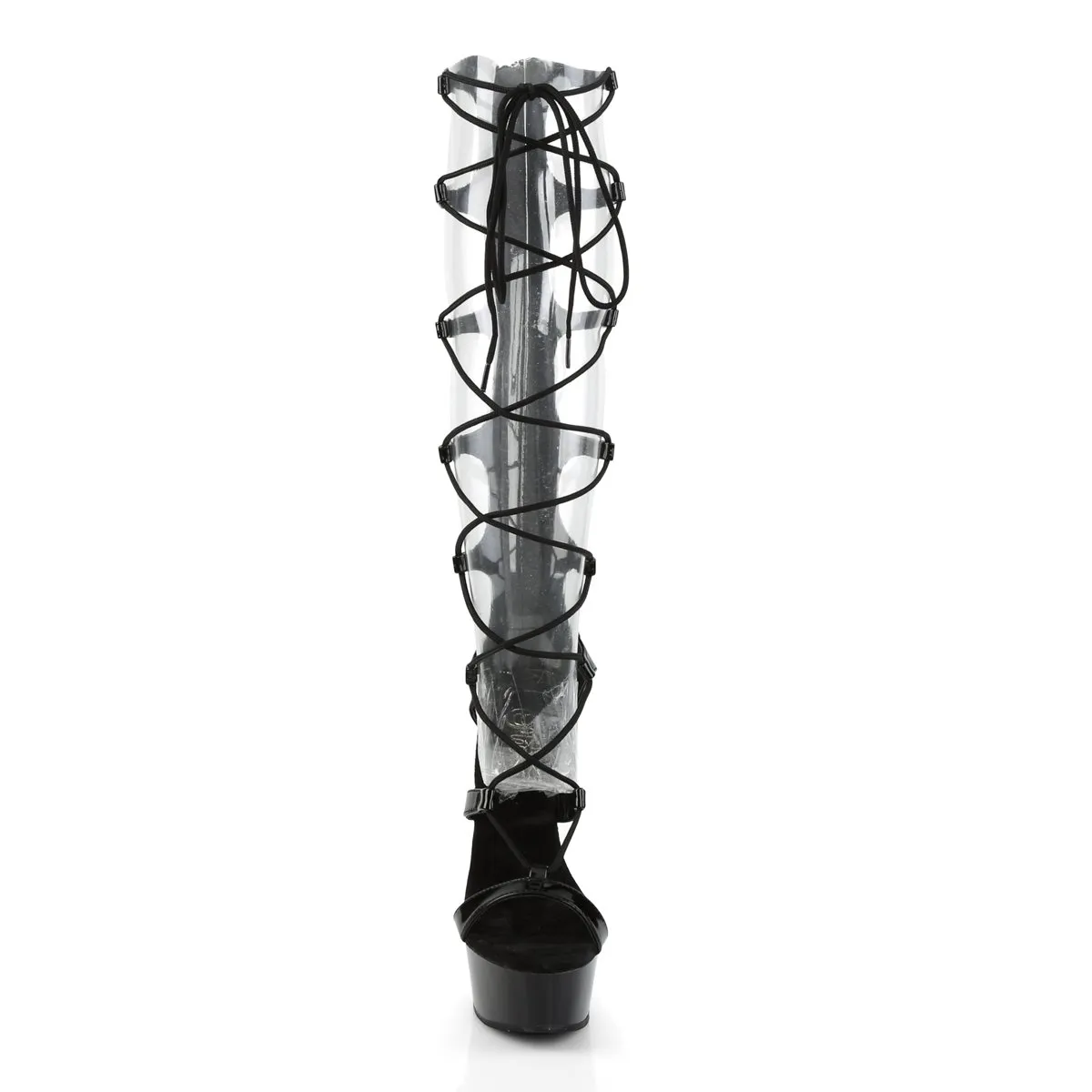 Pleaser Delight-698-Black-Size 8-Clearance