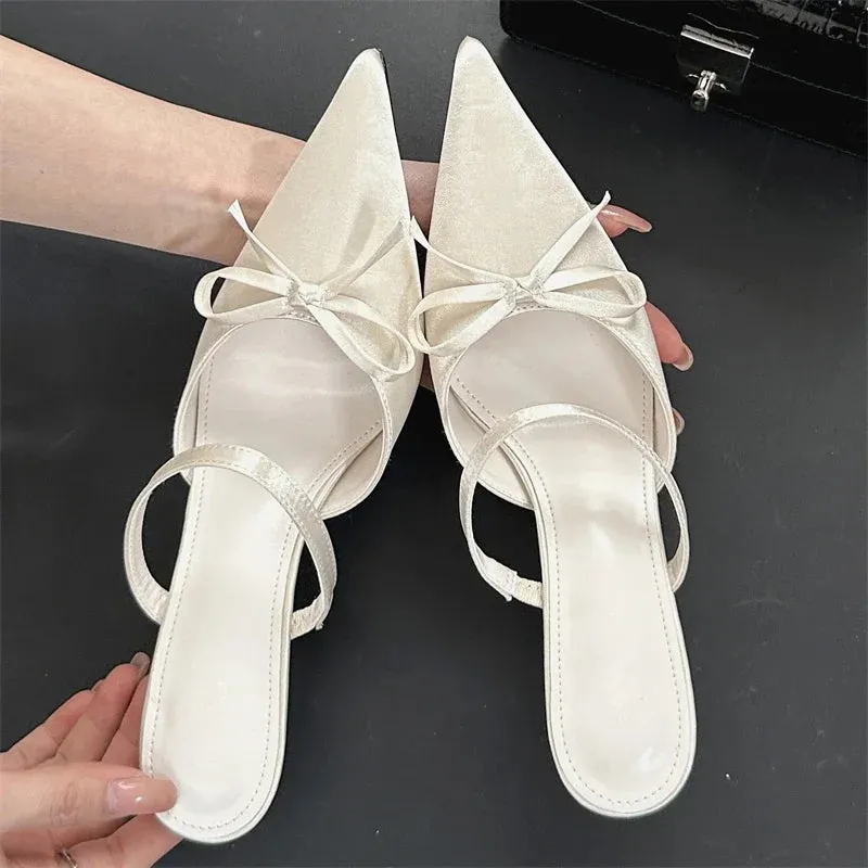 Pointed Toe Thin Heels Pump Shoes
