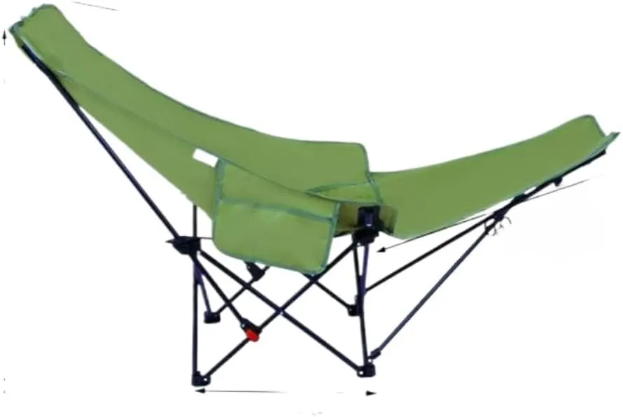 Portable Folding Camping Chair, Lawn Chair, Comfortable and Lightweight Sports Chair, Equipped with Three Adjustable Outdoor Fishing Gears, Suitable for Travel (4th Gear Green Adjustment)