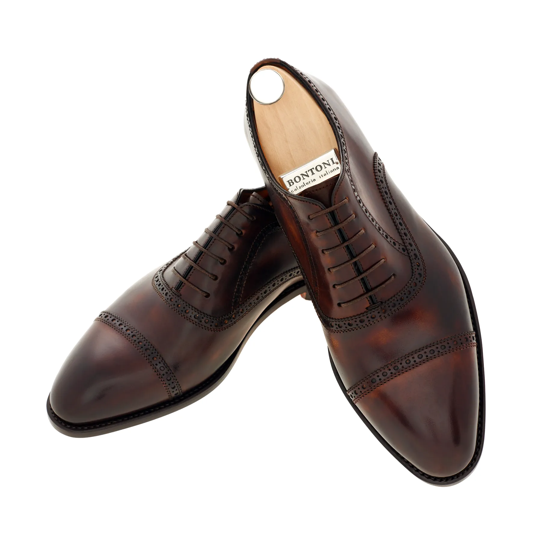 "Bellantonio" Six-Eyelet Oxford with Hand-Stitched Details