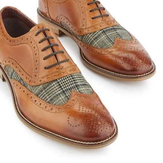 "Leven" Oxford Tan/Tweed