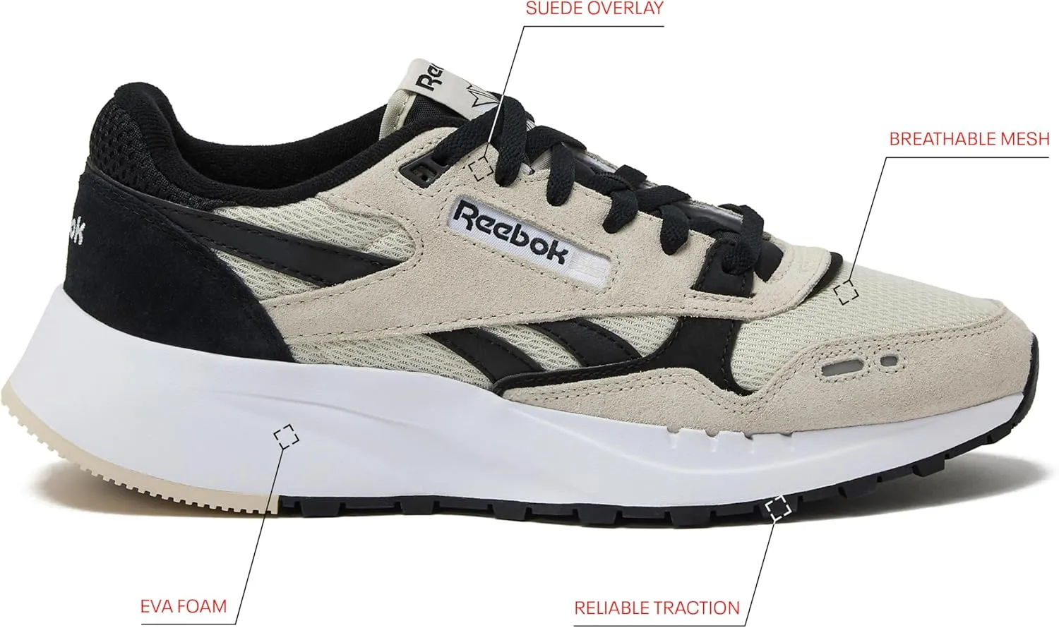 Reebok Classic Leather 2400 Sneakers for Men, Tennis Mens Shoes Size 6 to 13