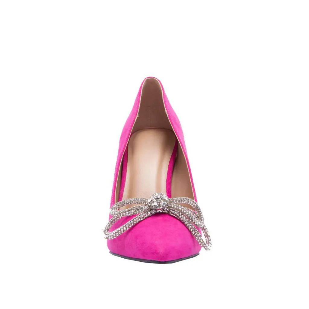 RHINESTONE BOW PUMP