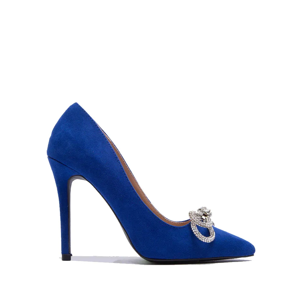 RHINESTONE BOW PUMP