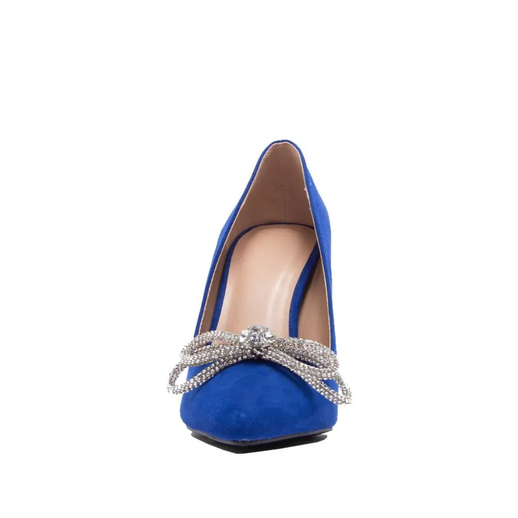 RHINESTONE BOW PUMP
