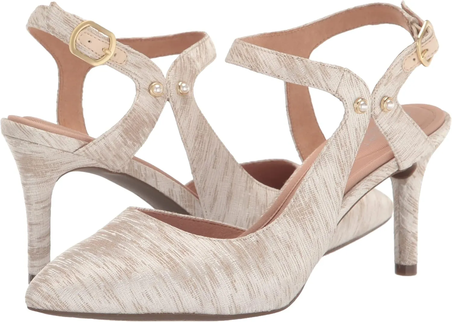 Rockport Women's Total Motion 75mmpth Cross Strap Pump