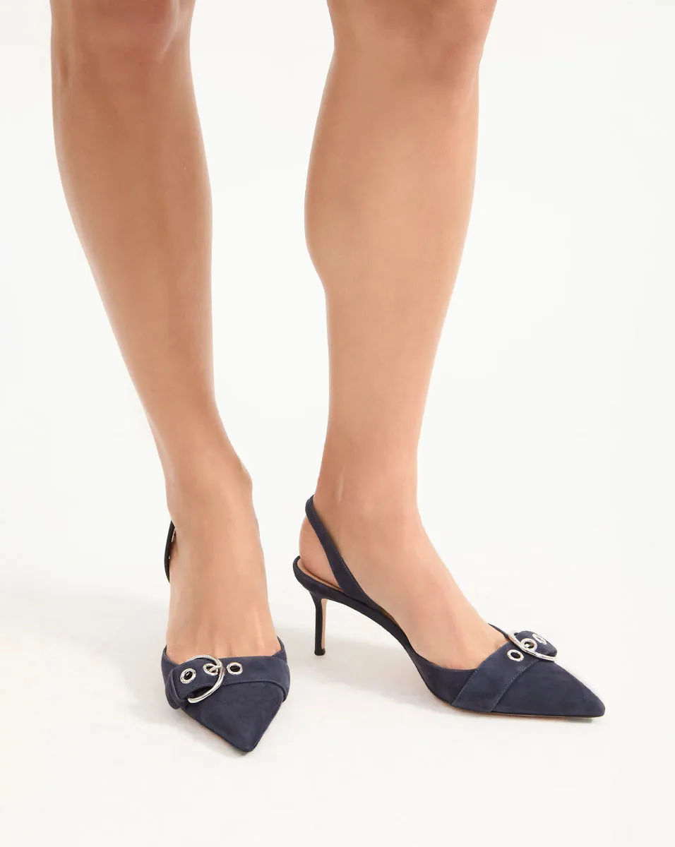 Roxy Suede Slingback Pump