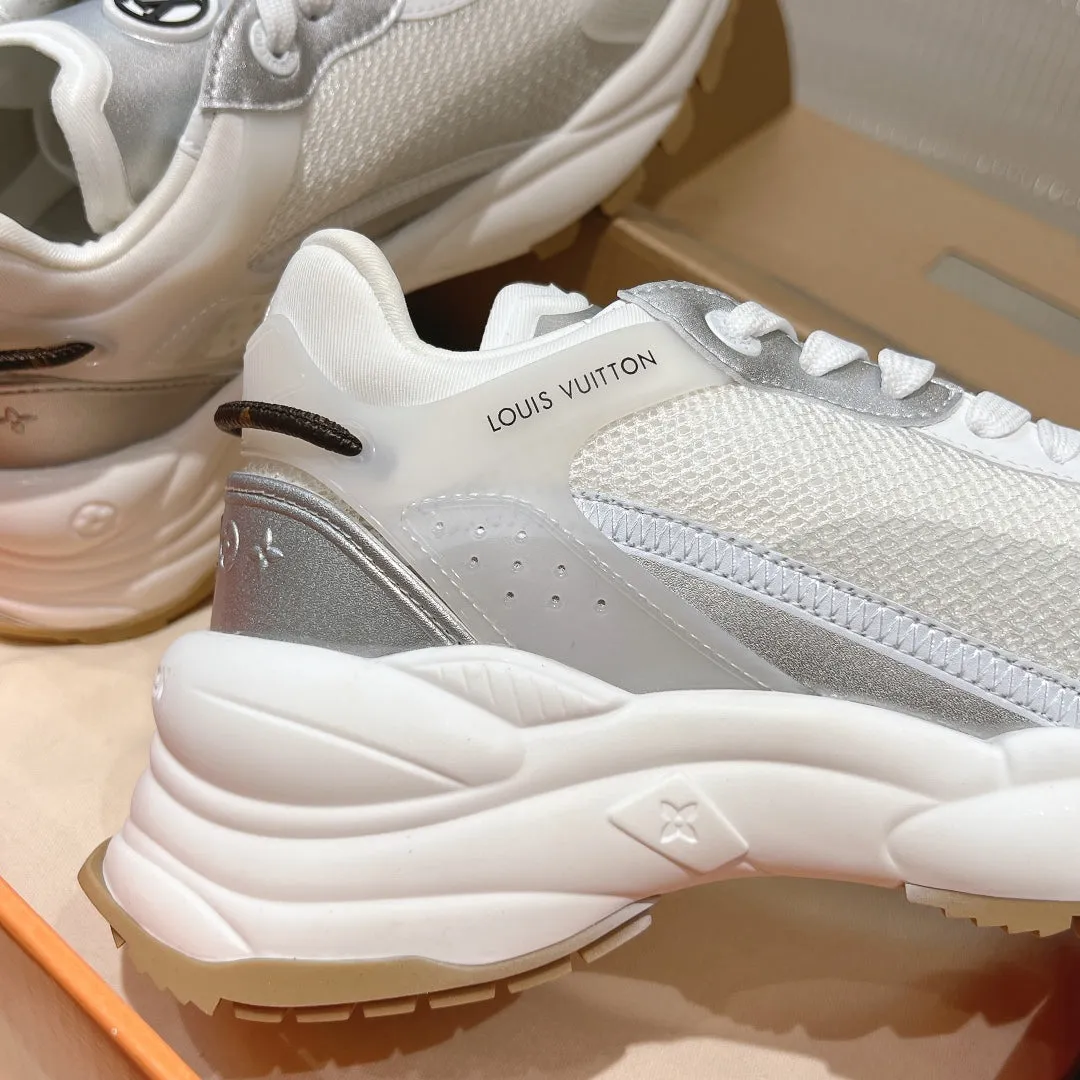 Run Mesh Louis 50mm 55 White All-encompassing selection Fabric Vuitton Sneaker Budget-friendly Polyester Grey