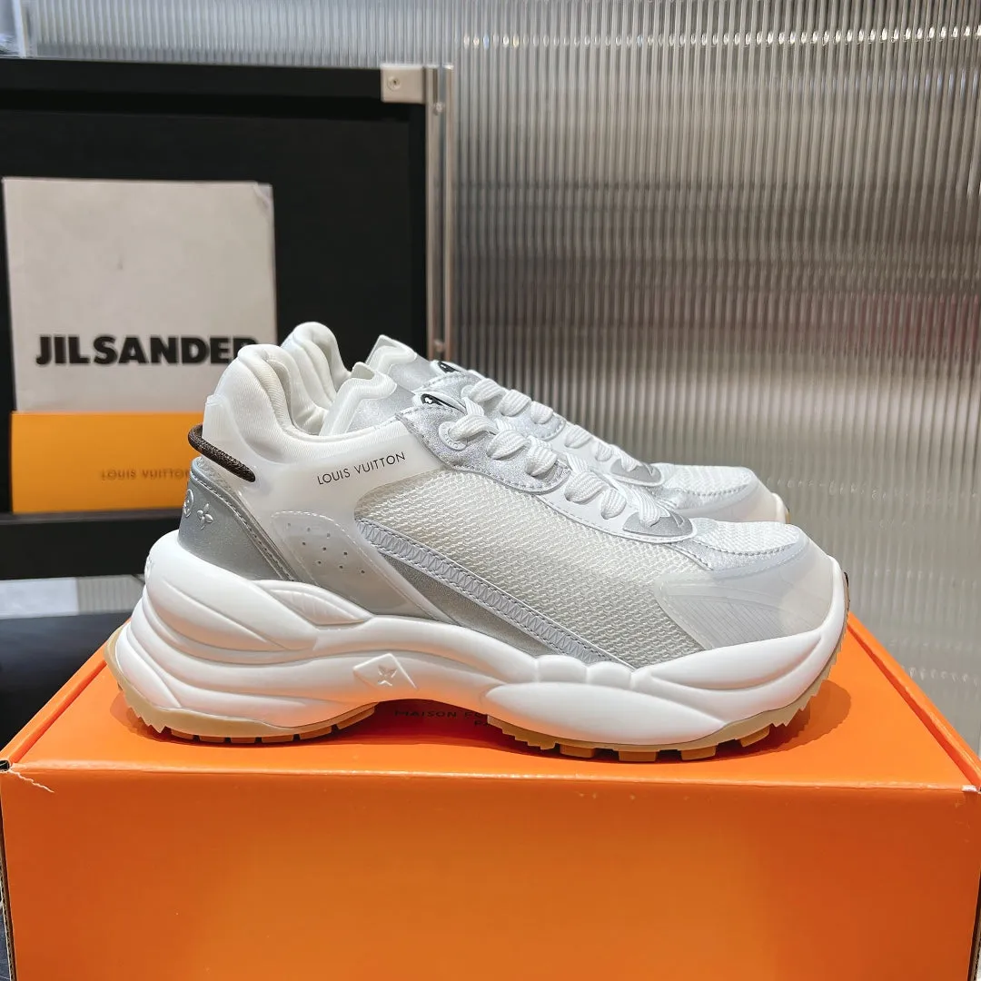 Run Mesh Louis 50mm 55 White All-encompassing selection Fabric Vuitton Sneaker Budget-friendly Polyester Grey