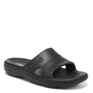 Ryka Womens Restore Recovery Slide Sandal, Black, 8 US