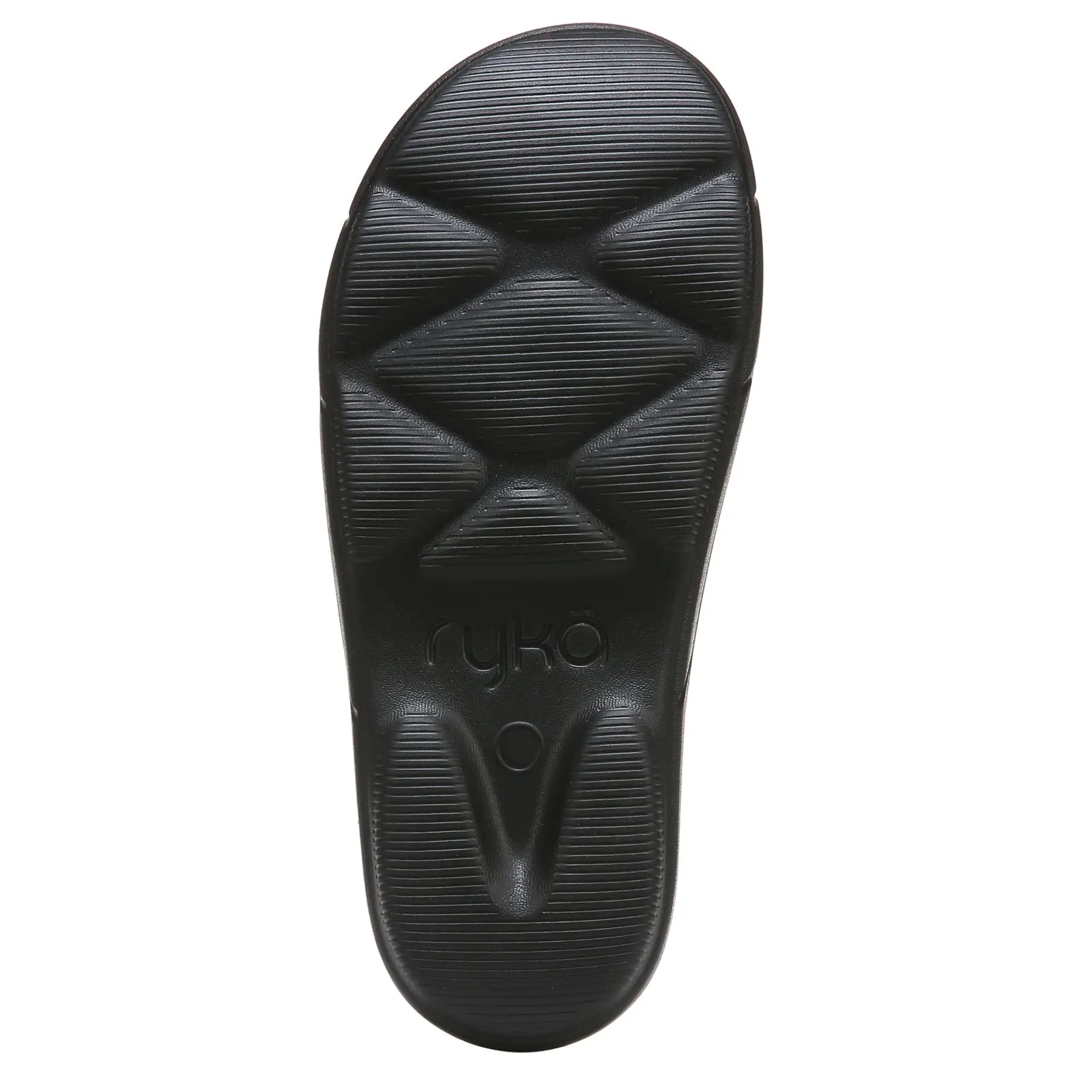 Ryka Womens Restore Recovery Slide Sandal, Black, 8 US