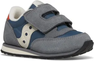 Saucony Jazz Hook & Loop Sneaker (Toddler/Little Kid), Grey/Blue/Orange, 11 US Unisex