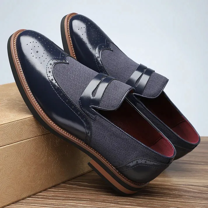 Savil Leather Brogue Loafers