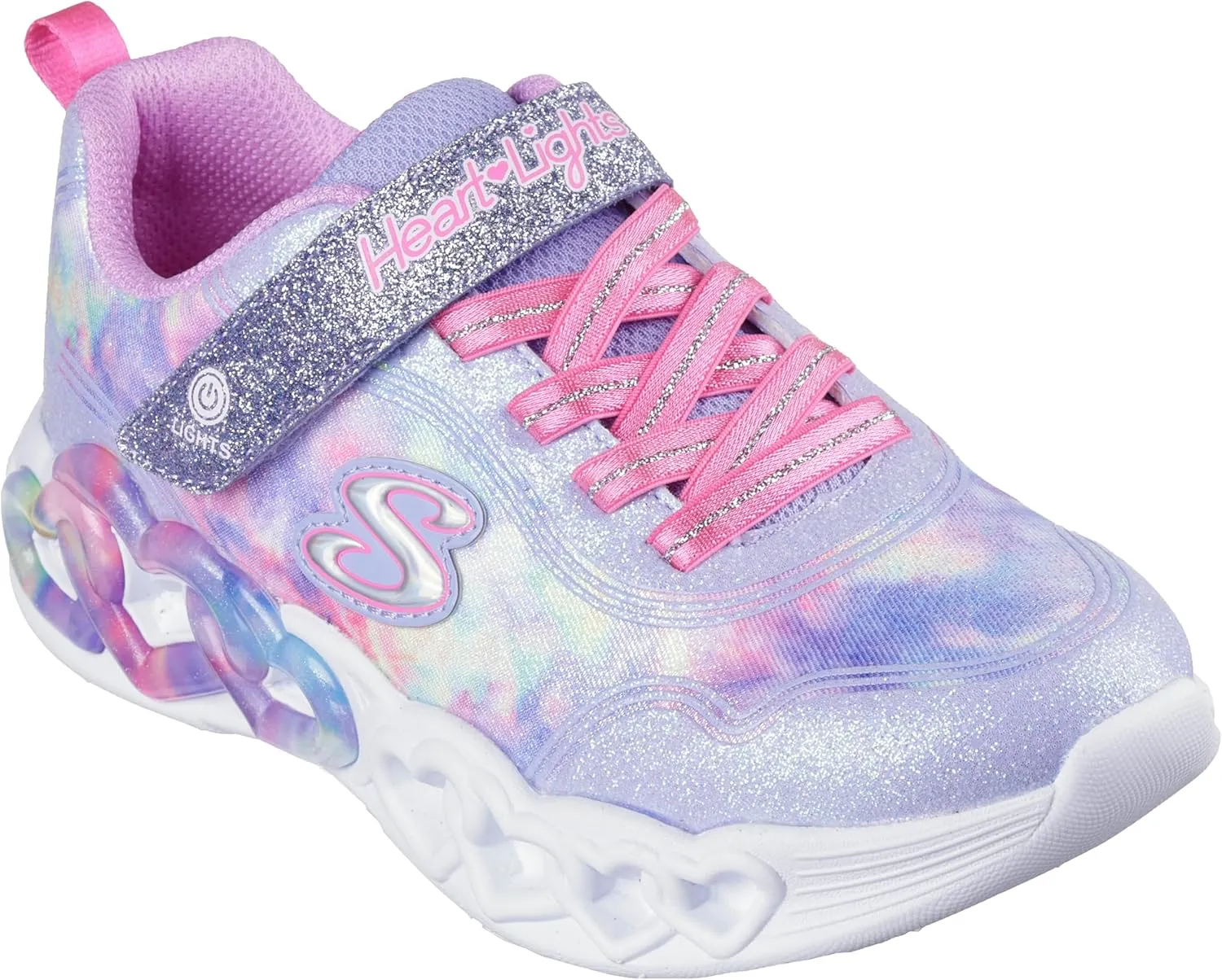 Skechers Unisex-Child Infinite Heart Lights-Color Sneaker