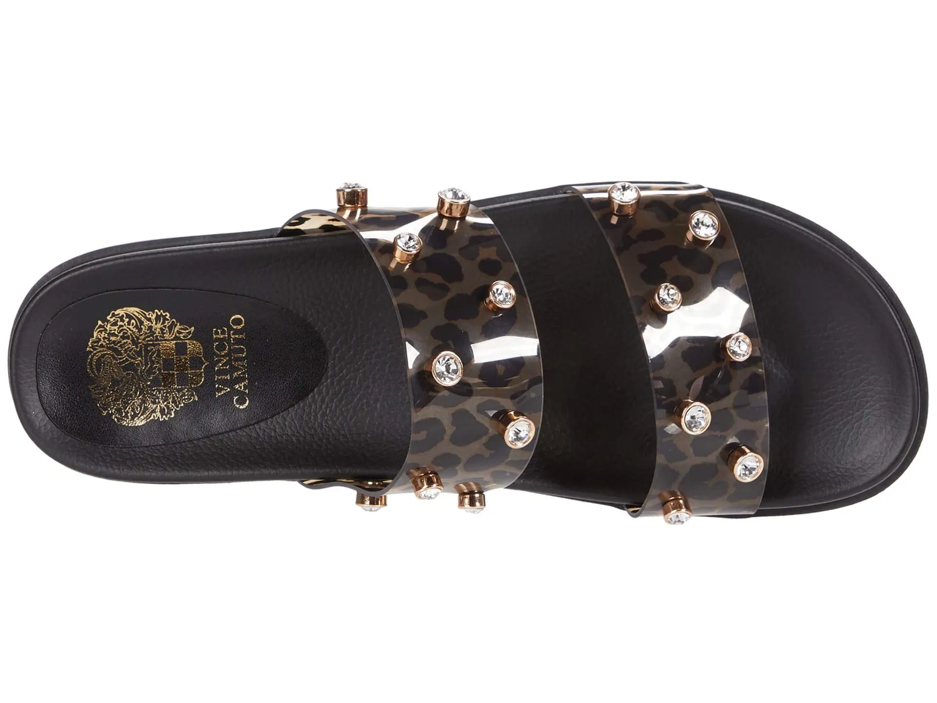 Slide Camuto Partha Jeweled Exclusive deal Vince Print MULTI NATURAL Tested Leopard Sandals Women's