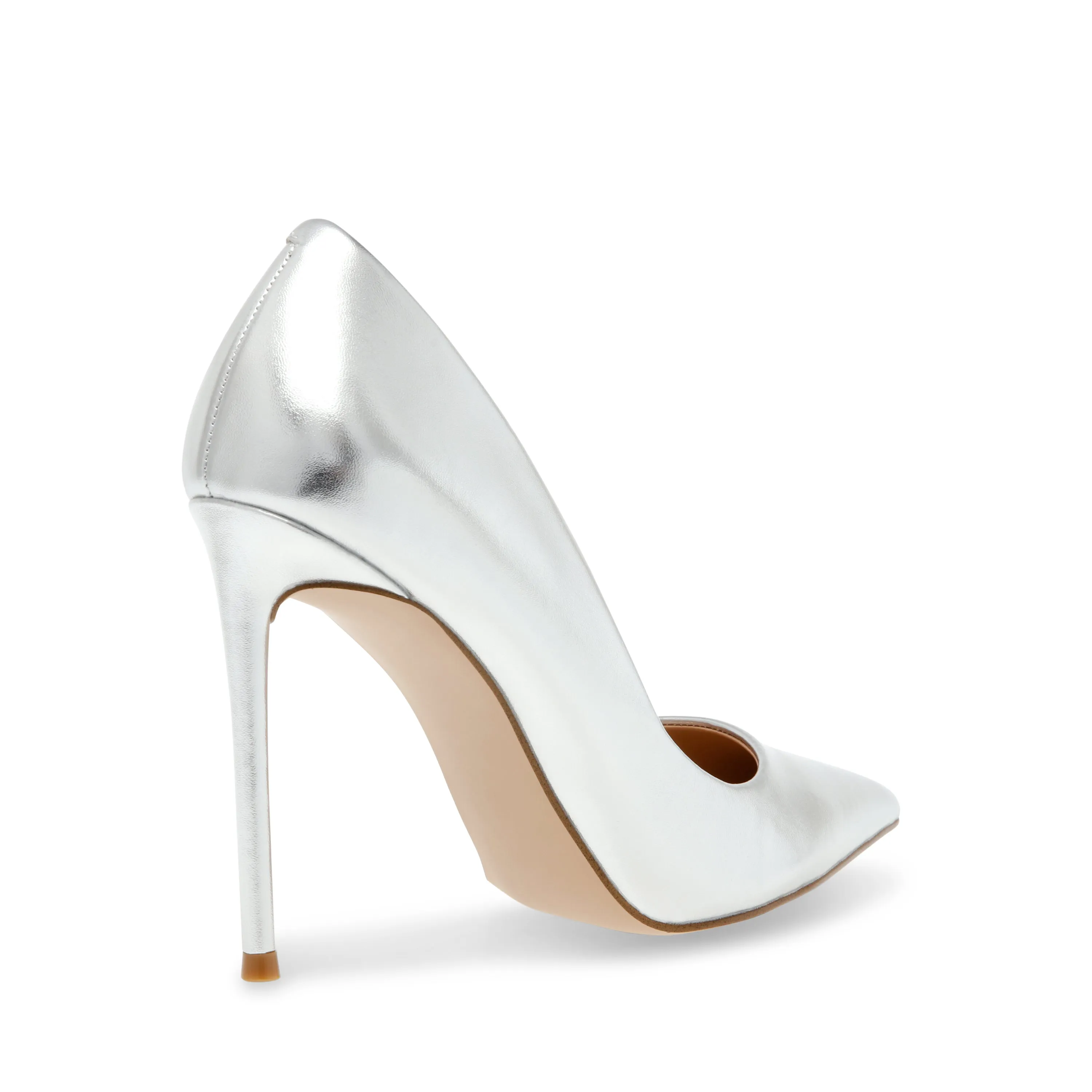 Slip Stiletto Pumps Vala Pointed Toe On Silver Steve Fashion Heel High Weekend sale High-tech-enabled Madden