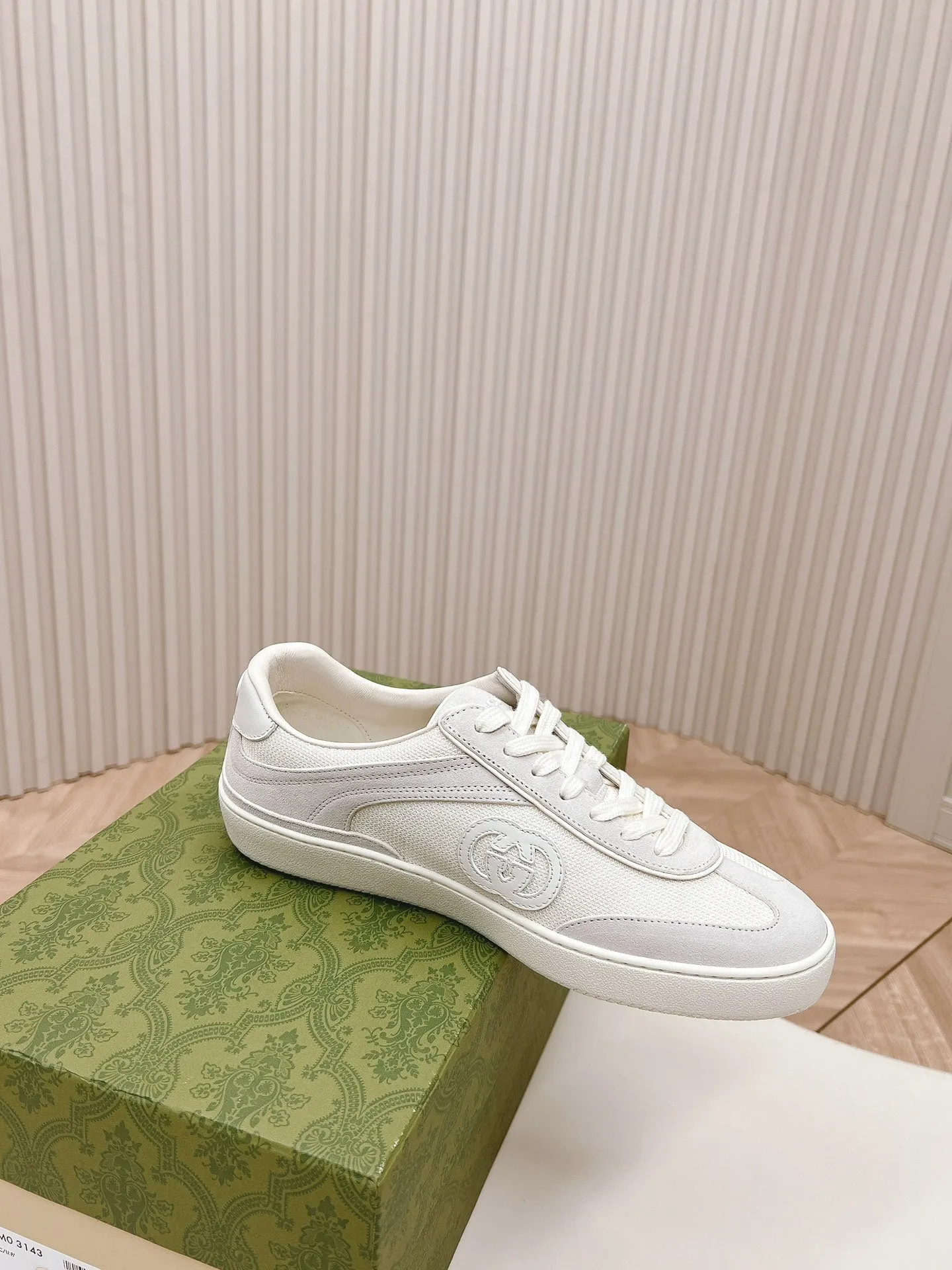 SNEAKER Free shipping G WHITE MESH IN INTERLOCKING AND WITH SUEDE Free gift with purchase Gucci