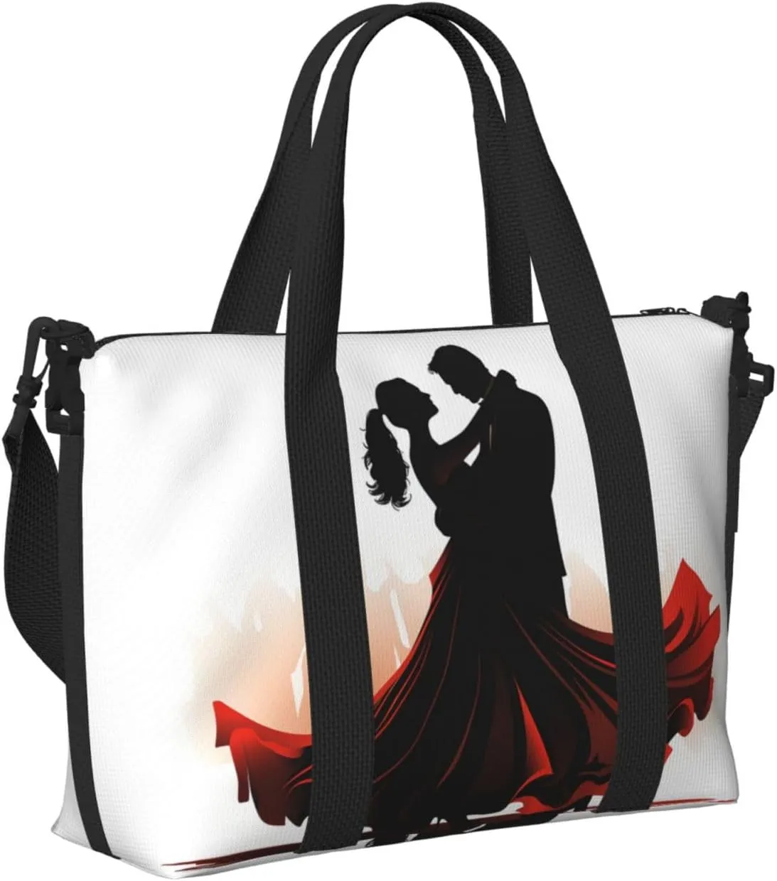 Sports Gym Bag for Women Men Travel Duffel Bag Tote Ballroom Dance Weekender Bag Canvas Carry on Overnight Bag for Travel Swimming Fitness Workout Sports Duffle Bag