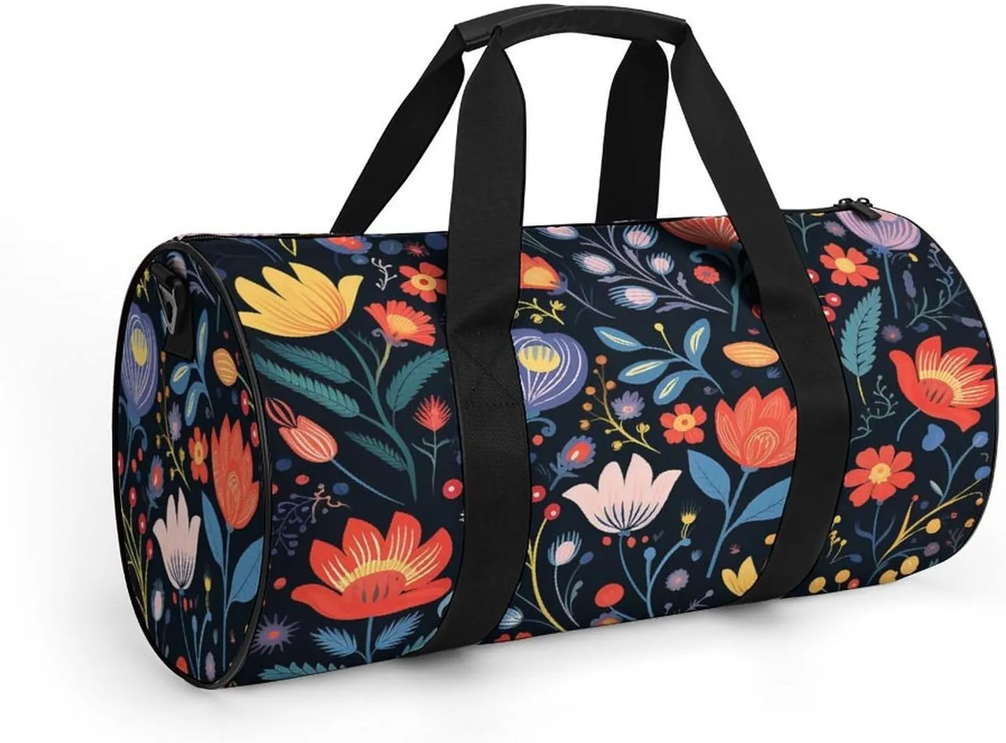 Sports Gym Bag for Women Men Travel Duffel Bag Tote Weekender Bag Bright Flowers Carry on Overnight Bag for Travel Swimming Fitness Workout Sports Duffle Bag