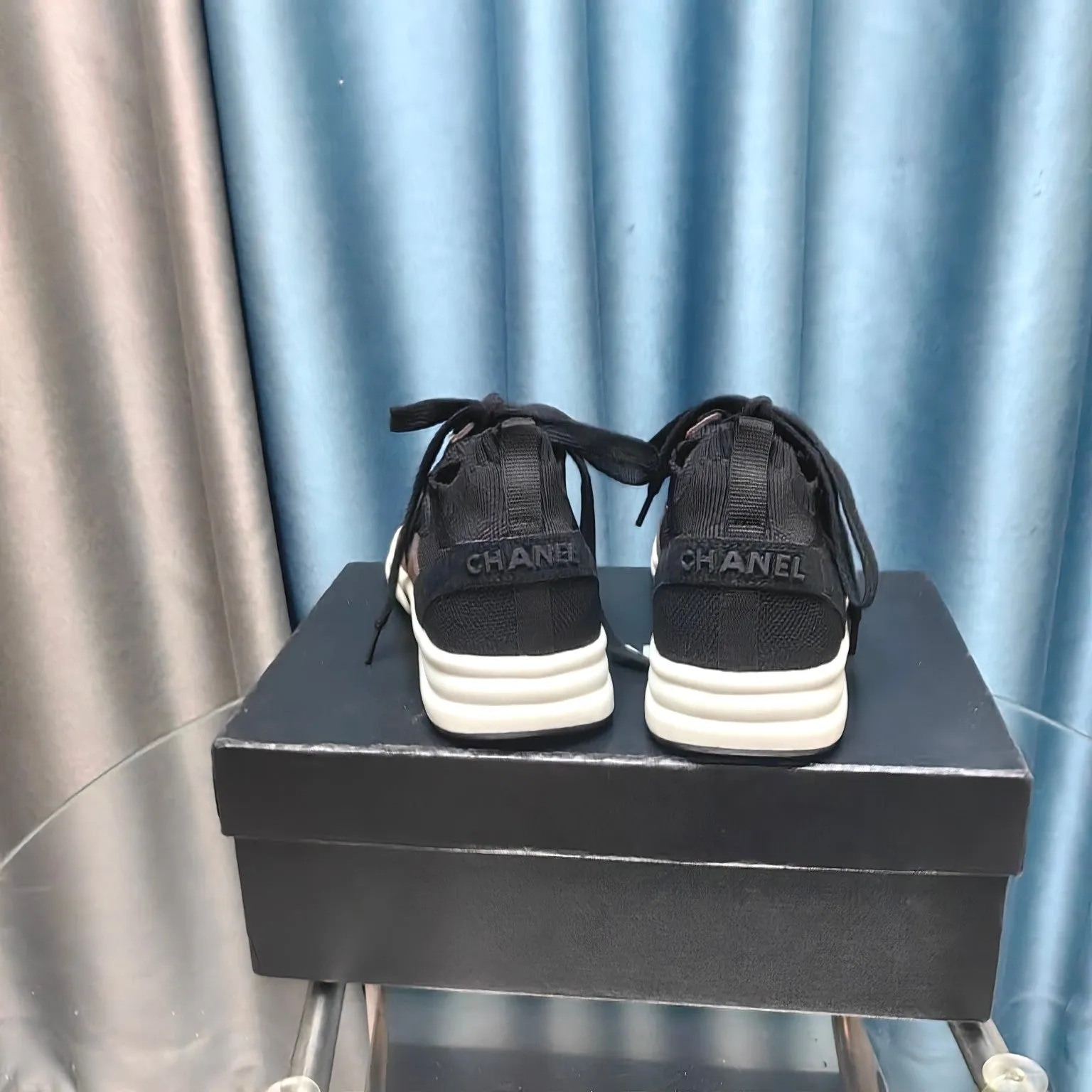 Suede Polyester Fabric Loyal customers Great deal Mesh Sneaker CHANEL And Brown Black