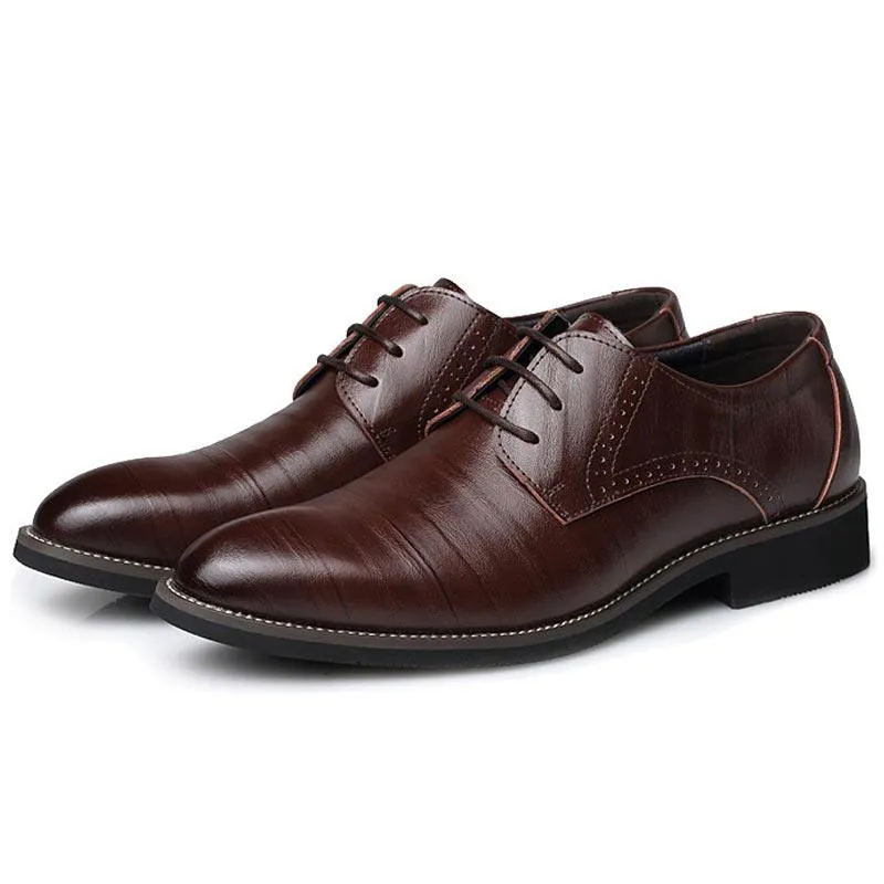 Summer Fashion Men Casual Shoes Classic Genuine Leather Flats Male Formal Oxford Dress Shoes