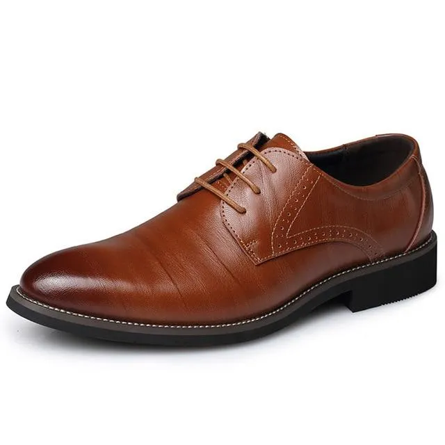 Summer Fashion Men Casual Shoes Classic Genuine Leather Flats Male Formal Oxford Dress Shoes