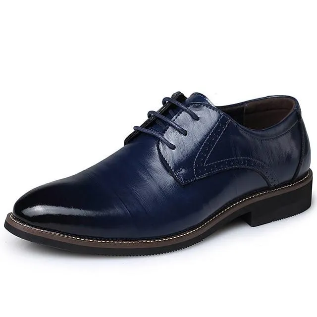 Summer Fashion Men Casual Shoes Classic Genuine Leather Flats Male Formal Oxford Dress Shoes