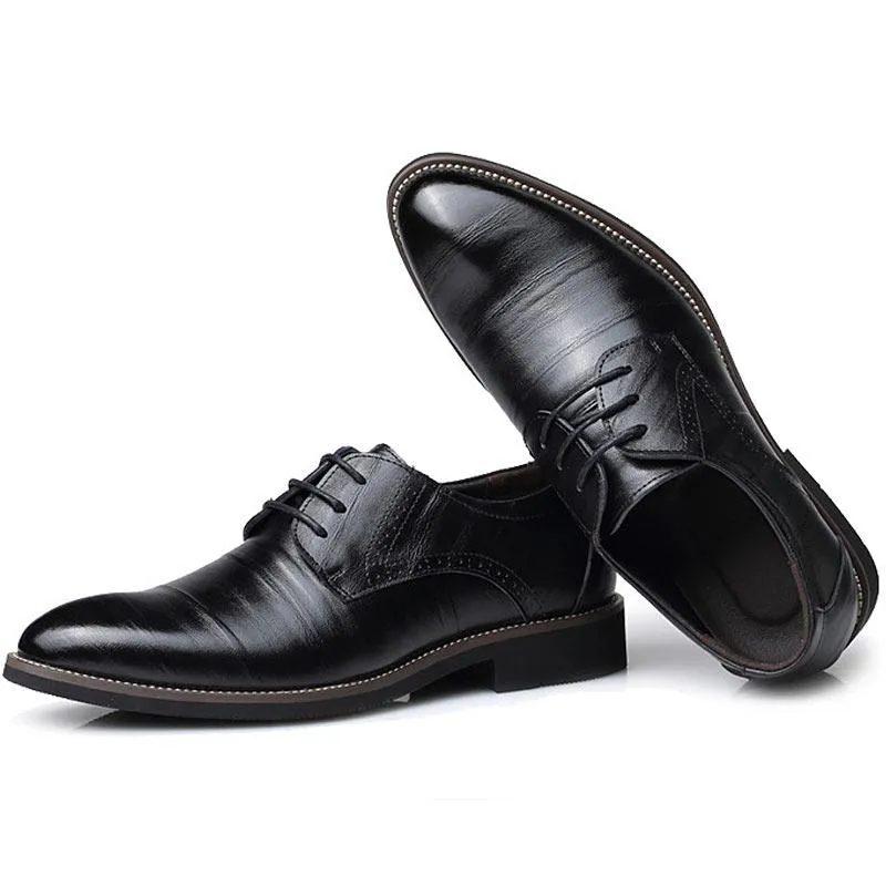 Summer Fashion Men Casual Shoes Classic Genuine Leather Flats Male Formal Oxford Dress Shoes