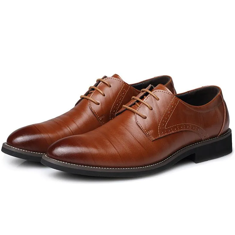 Summer Fashion Men Casual Shoes Classic Genuine Leather Flats Male Formal Oxford Dress Shoes