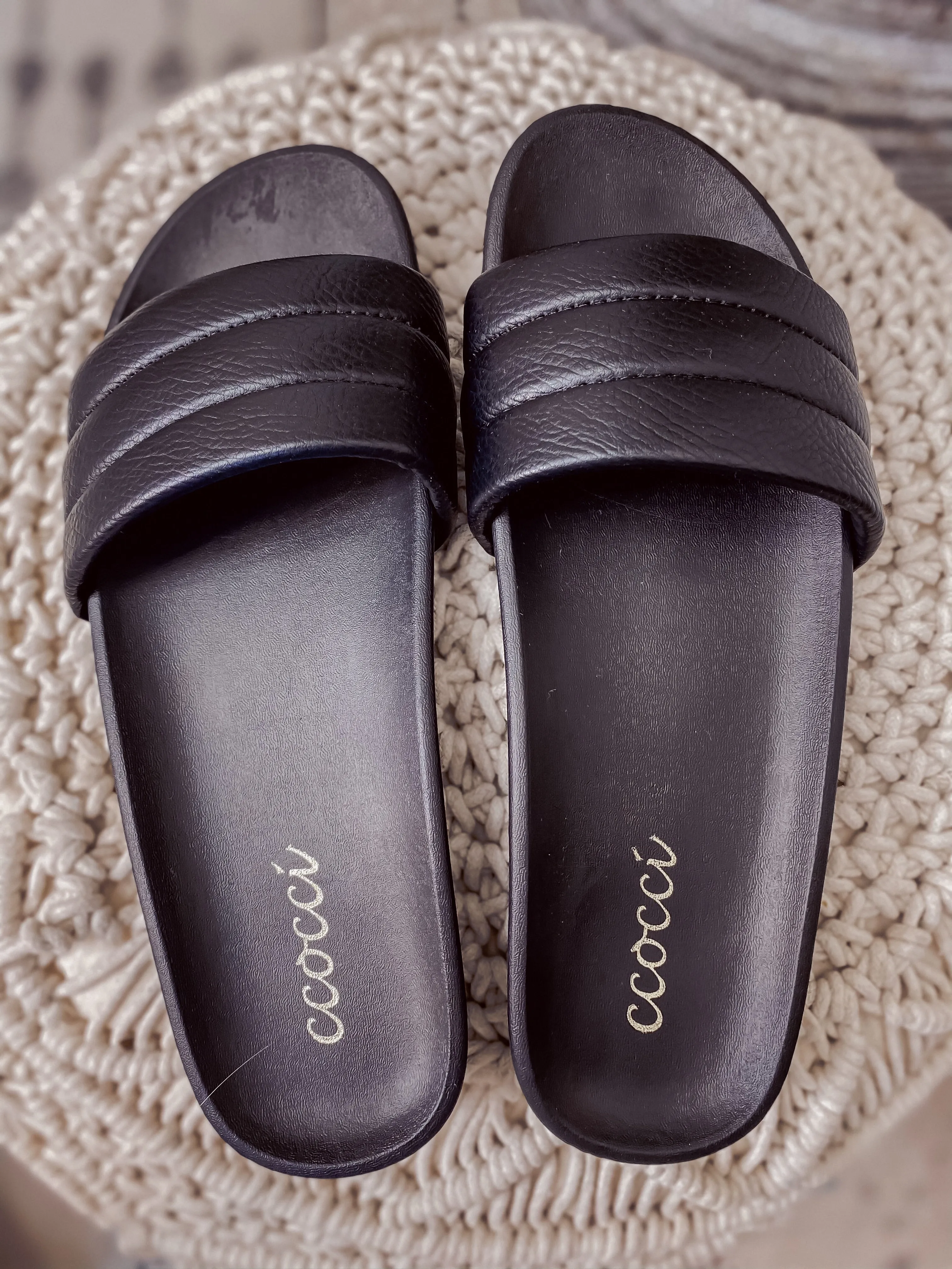 The Dottie Sandal in Black