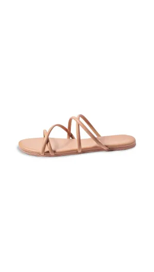 TKEES Women's Sloan Slides, Nude, Tan, 6 Medium US