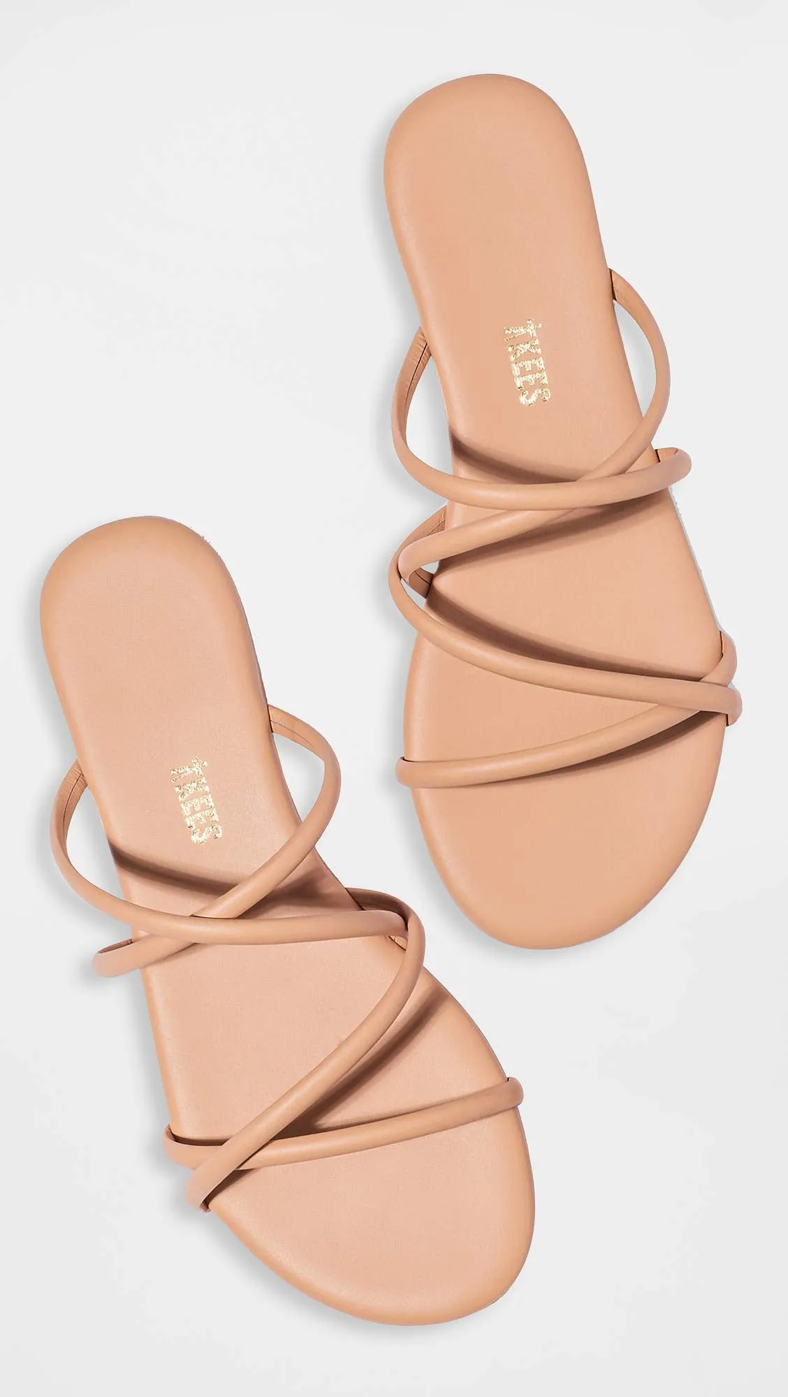 TKEES Women's Sloan Slides, Nude, Tan, 6 Medium US