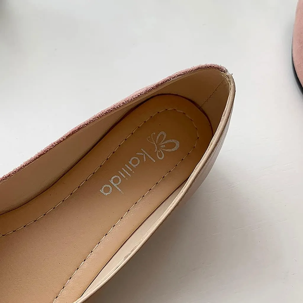 Toe Ballet Splice Flat Color Fashion Pointed Women Shoes On Ballerina Slip Women's sandals Womens Slide Sandal