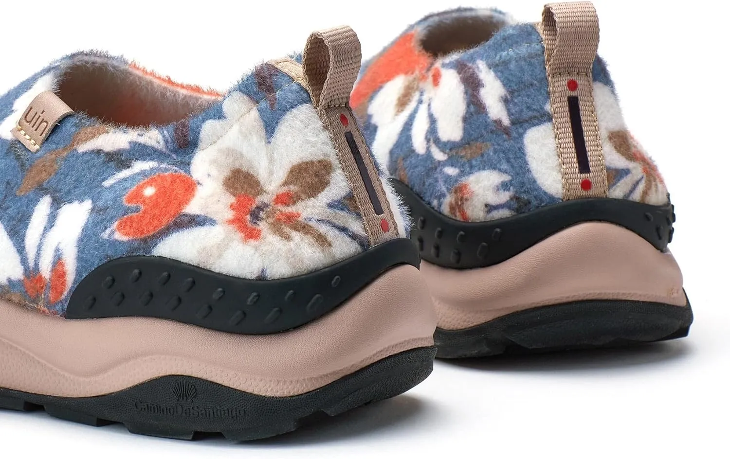 UIN Women's Plush Walking Shoes Chunky Slip On Lightweight Art Travel Fashion Sneaker Toledo Series