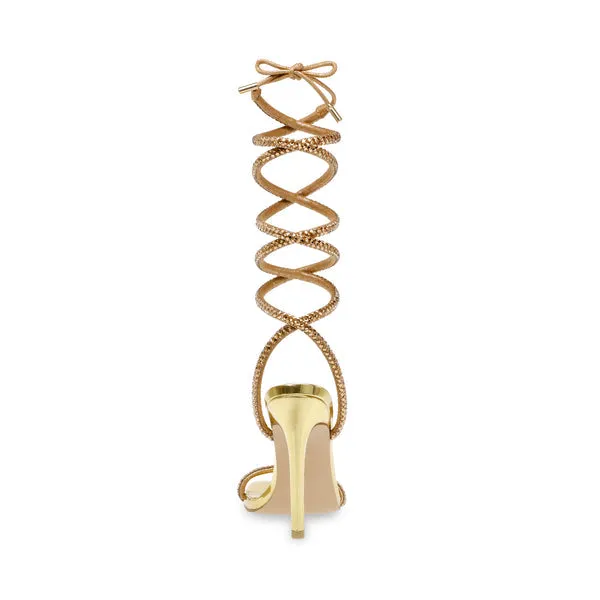 Uplift-R Square Excellent aftercare Stiletto Steve Sandal Madden Gold Superior High Toe Strappy Heel