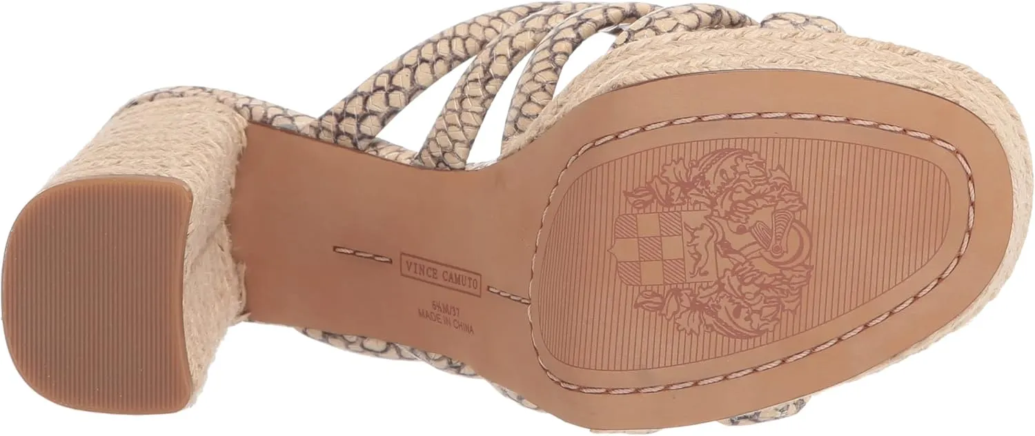 Vince Camuto Women's Footwear Patrest Raffia Platform Sandal Heeled