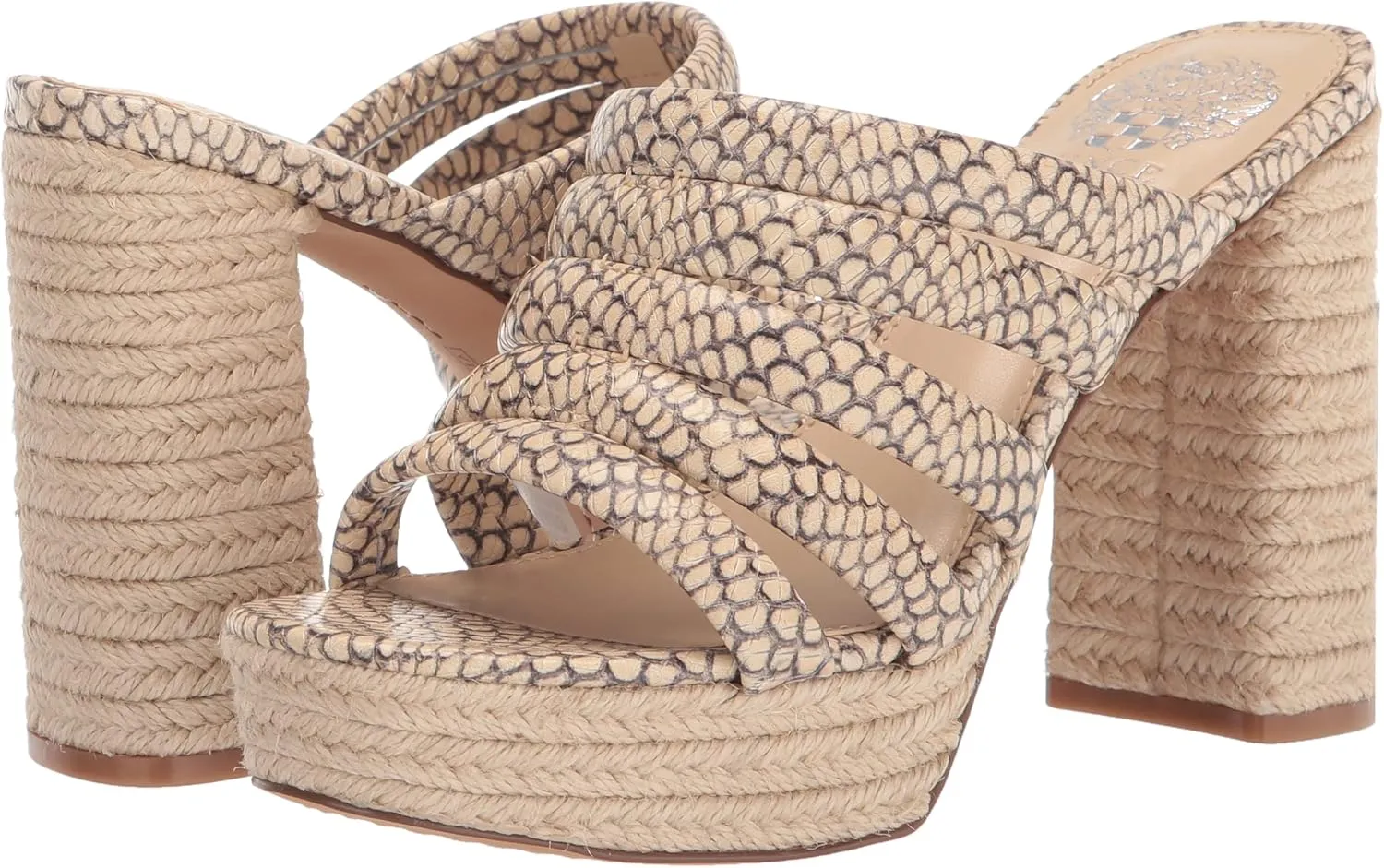 Vince Camuto Women's Footwear Patrest Raffia Platform Sandal Heeled