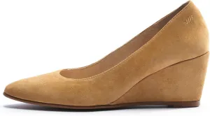 VISCATA Verona Women's Suede Wedge, Spain Handmade Casual Pump Comfortable Shoes with a Sturdy All Natural 2.5” Wedge. Made with Cushioned Leather Insole and Lined with Premium Leather