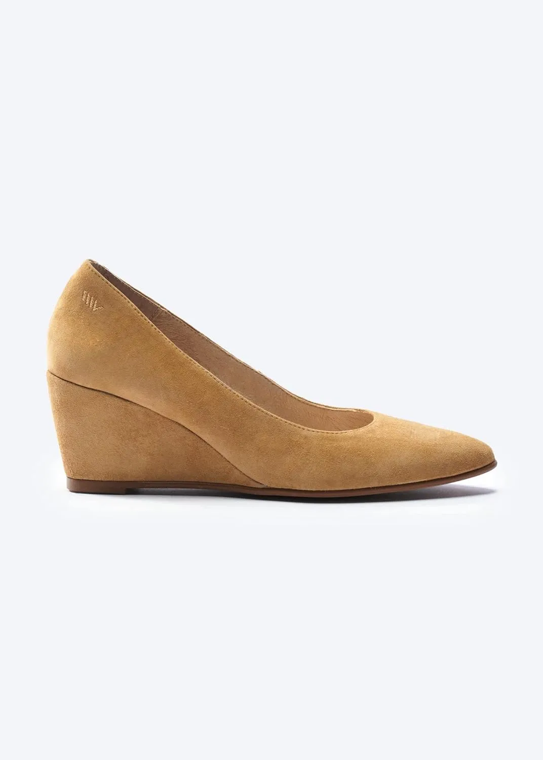VISCATA Verona Women's Suede Wedge, Spain Handmade Casual Pump Comfortable Shoes with a Sturdy All Natural 2.5” Wedge. Made with Cushioned Leather Insole and Lined with Premium Leather