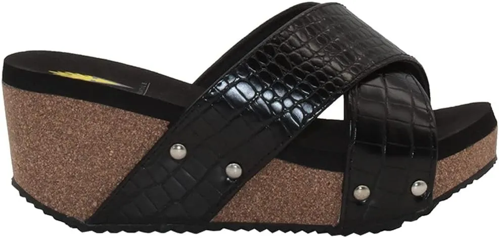 VOLATILE Women's Riverside Crisscross Wedge Slide Sandal
