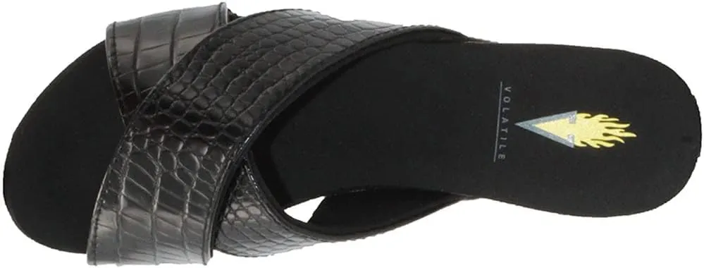 VOLATILE Women's Riverside Crisscross Wedge Slide Sandal