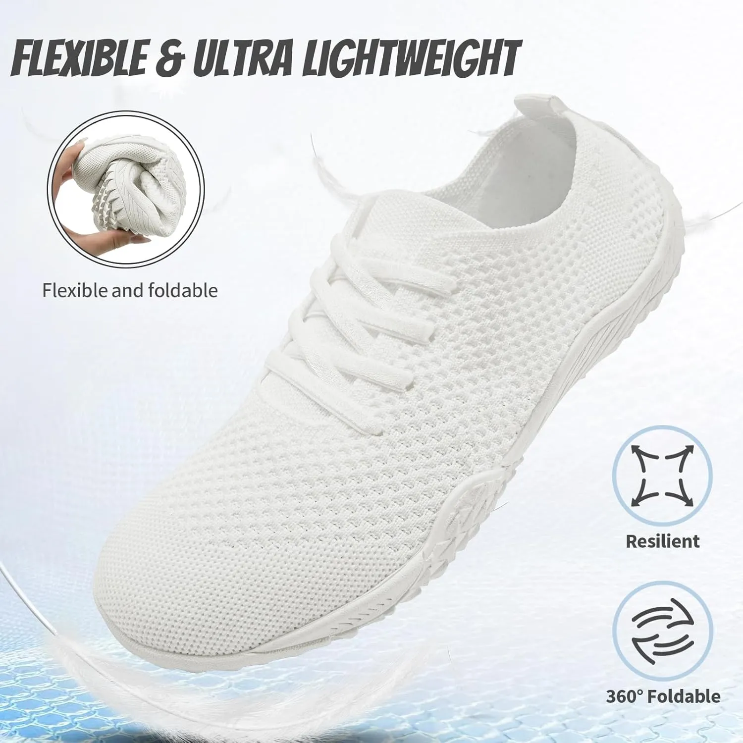 WCIDFY Barefoot Women Zero Drop Running Shoes Non Slip Minimalist Tennis Shoes Lightweight Wide Toe Walking Sneaker