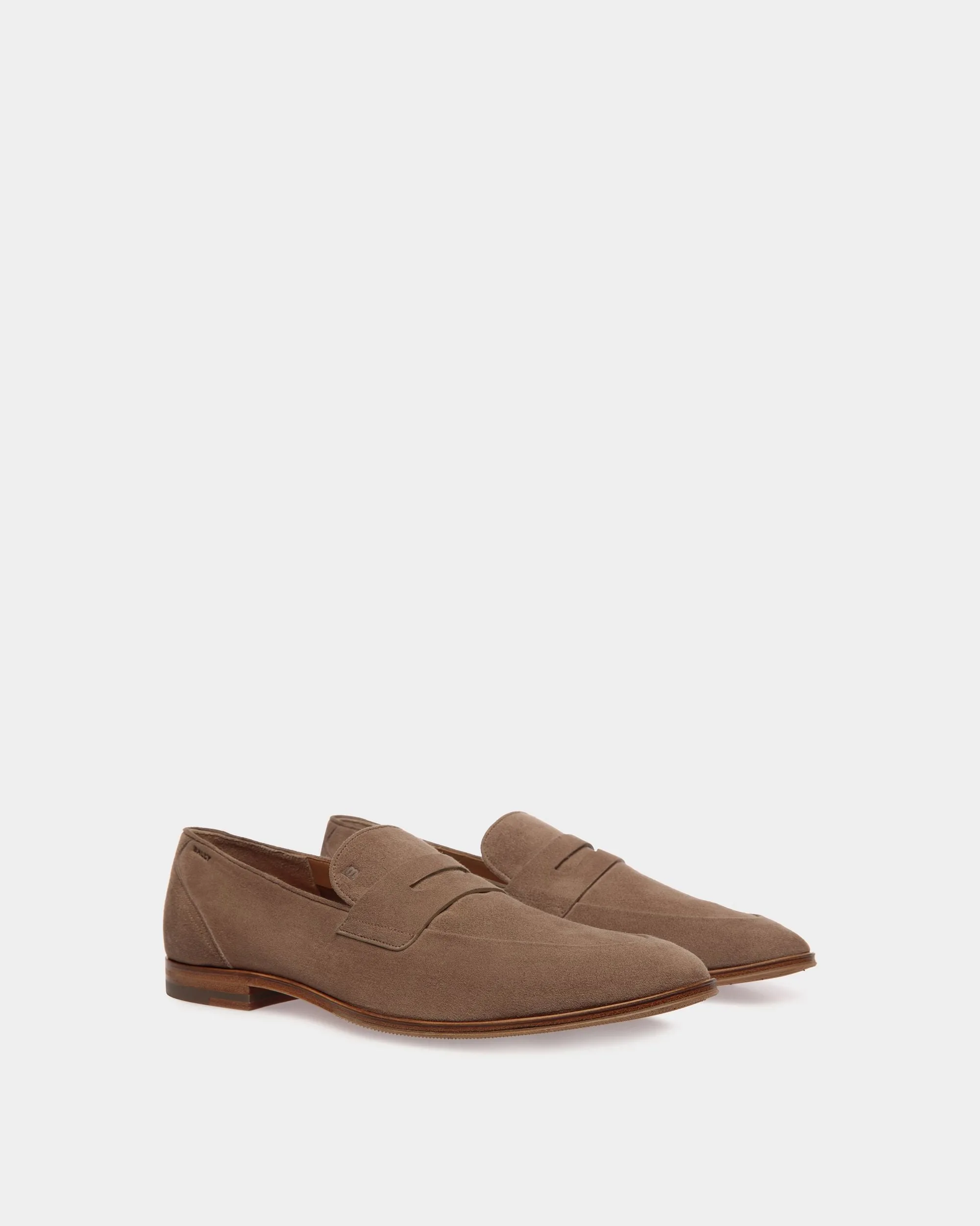 Westminster Loafer In Taupe Suede Leather