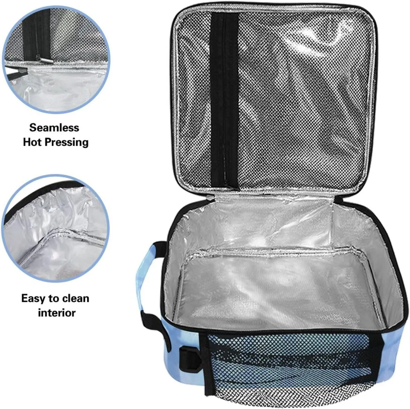 Wolf Winter Forest Kids Lunch Box Boys Girls Insulated Lunch Bag Reusable Thermal Cooler Tote Portable Shoulder Strap School Picnic