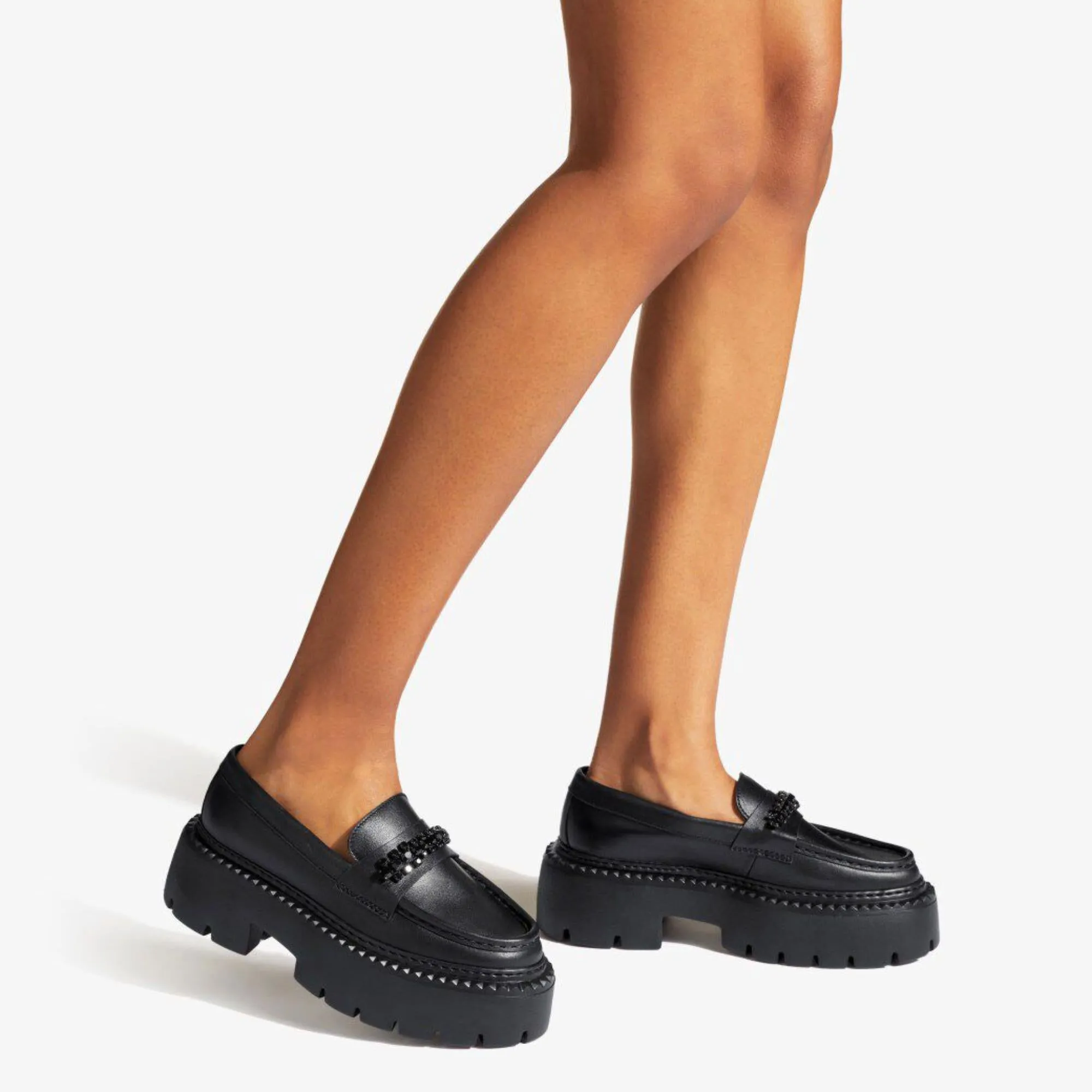 Women Bryer Loafer Flat - Black/Jet Black
