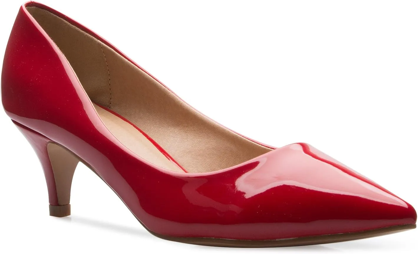 Women's Classic D'Orsay Closed Toe Kitten Heel Pump - Casual, Comfort